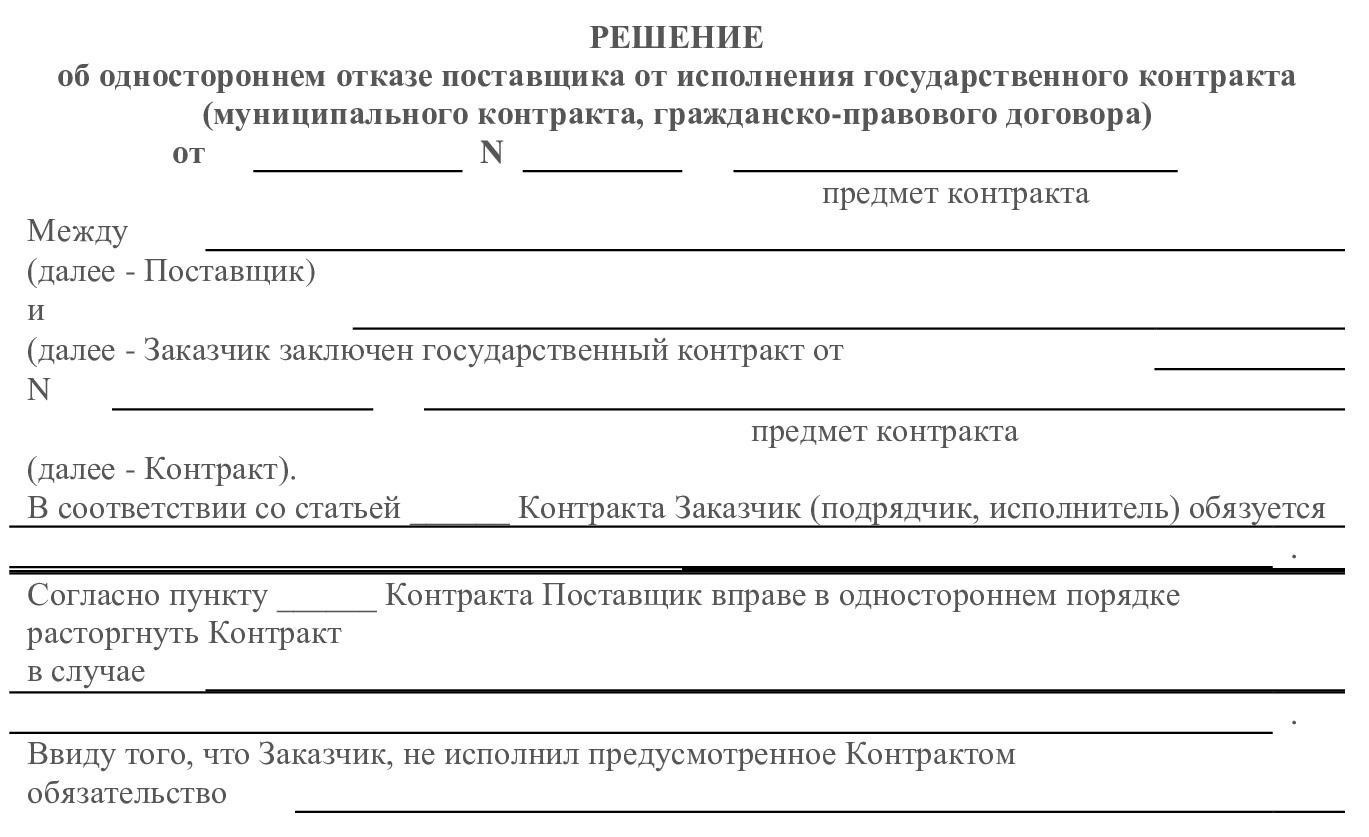 Правовые основания для отказа от контракта по 223-ФЗ