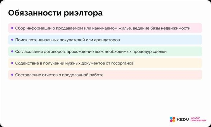 Основные обязанности специалистов по недвижимости в сделках с недвижимостью