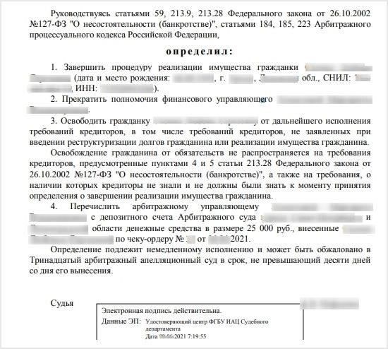 Основные документы, необходимые для списания долга при банкротстве