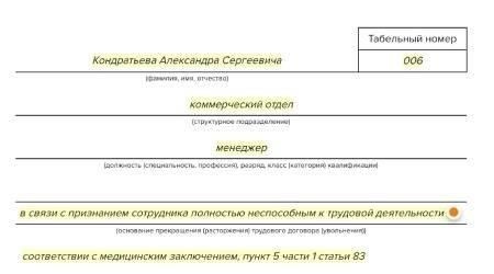 Основные судебные практики по вопросам увольнения по медицинским показаниям