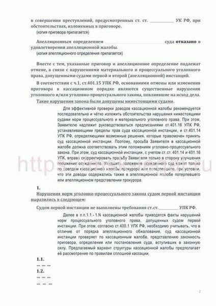 Понимание назначения кассационных жалоб в российской правовой системе
