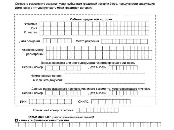 Как бюро кредитных историй уведомляются о смене имени