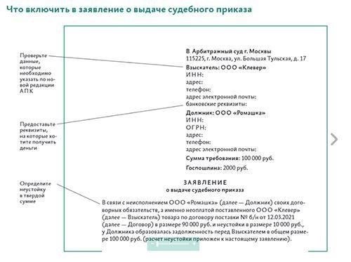 Выдача судебного приказа: Основные требования